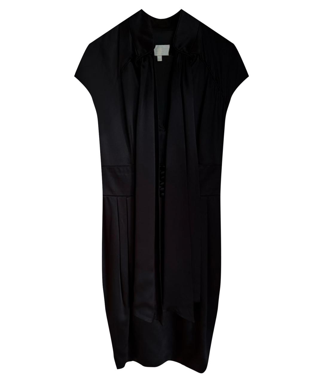 Les Hommes Черное шелковое вечернее платье, фото 1