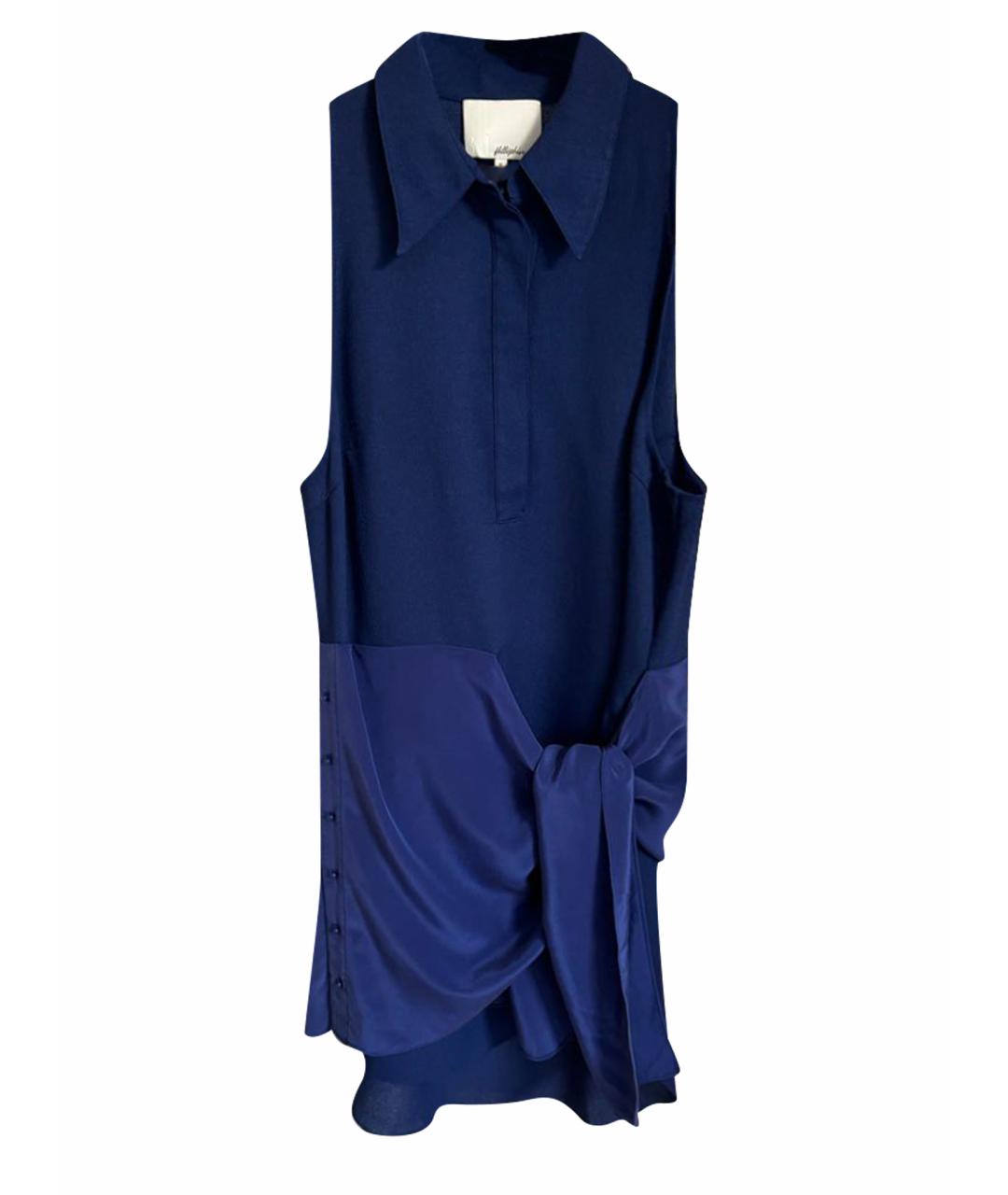 3.1 PHILLIP LIM Синее полиэстеровое платье, фото 1
