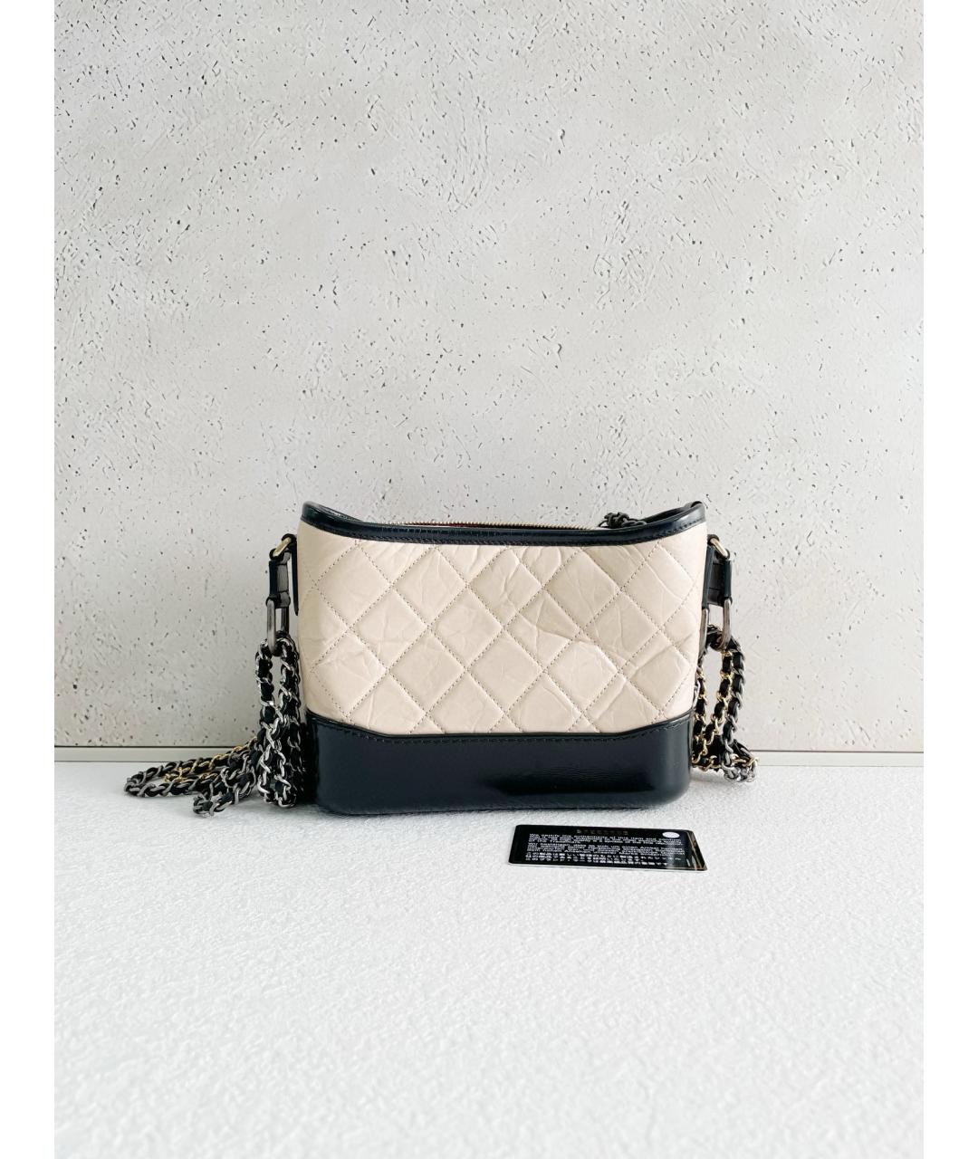 CHANEL Бежевая кожаная сумка через плечо, фото 2