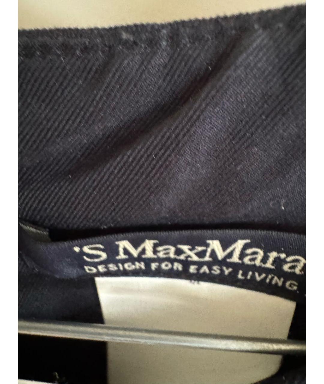'S MAX MARA Темно-синее полиэстеровое повседневное платье, фото 3