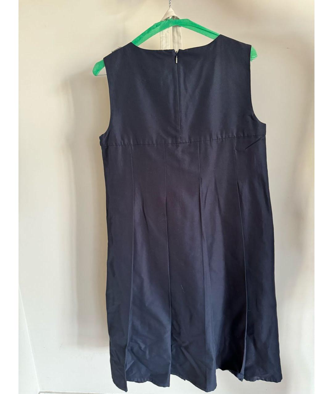 'S MAX MARA Темно-синее полиэстеровое повседневное платье, фото 2