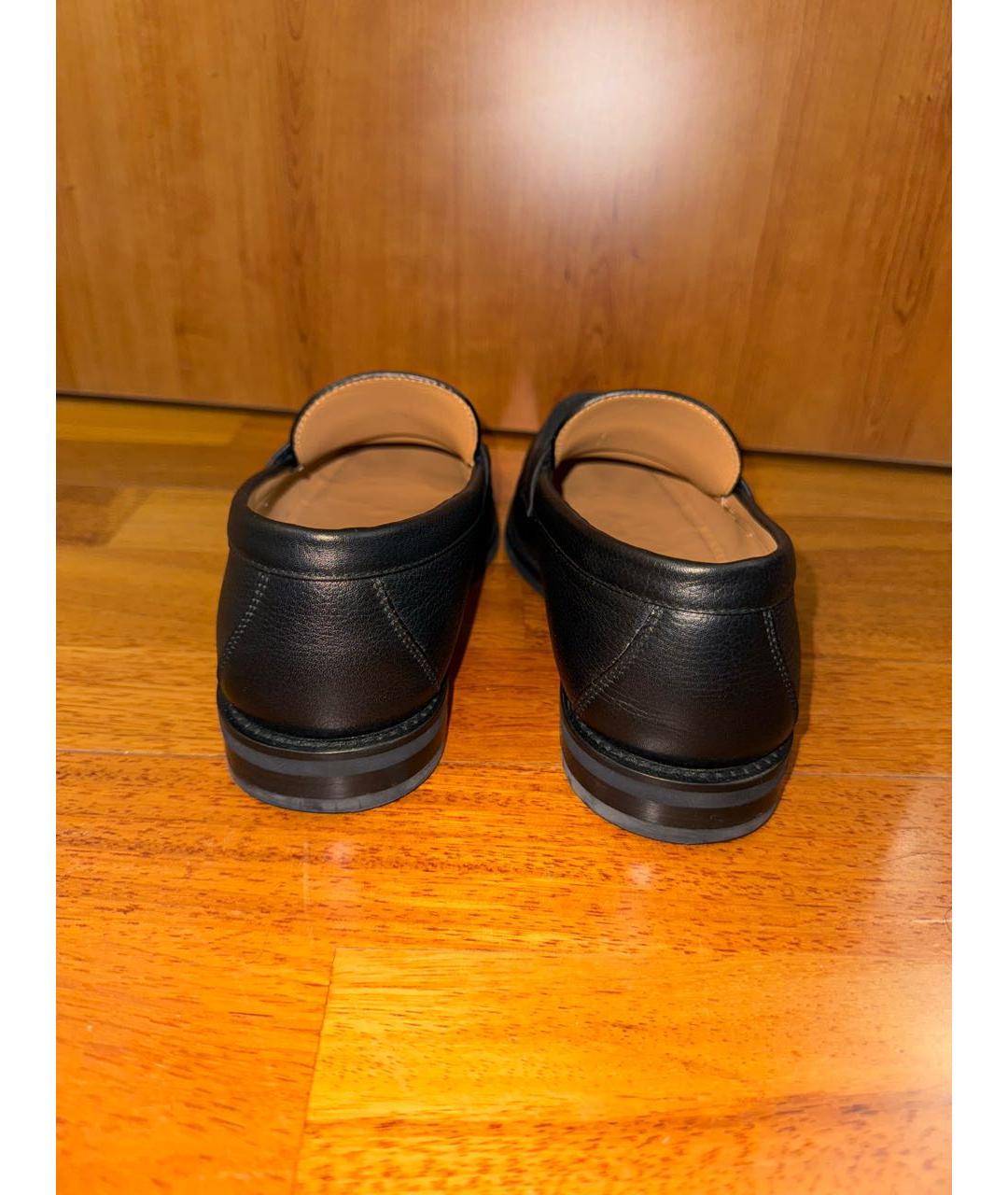 LOUIS VUITTON Черные кожаные туфли, фото 4