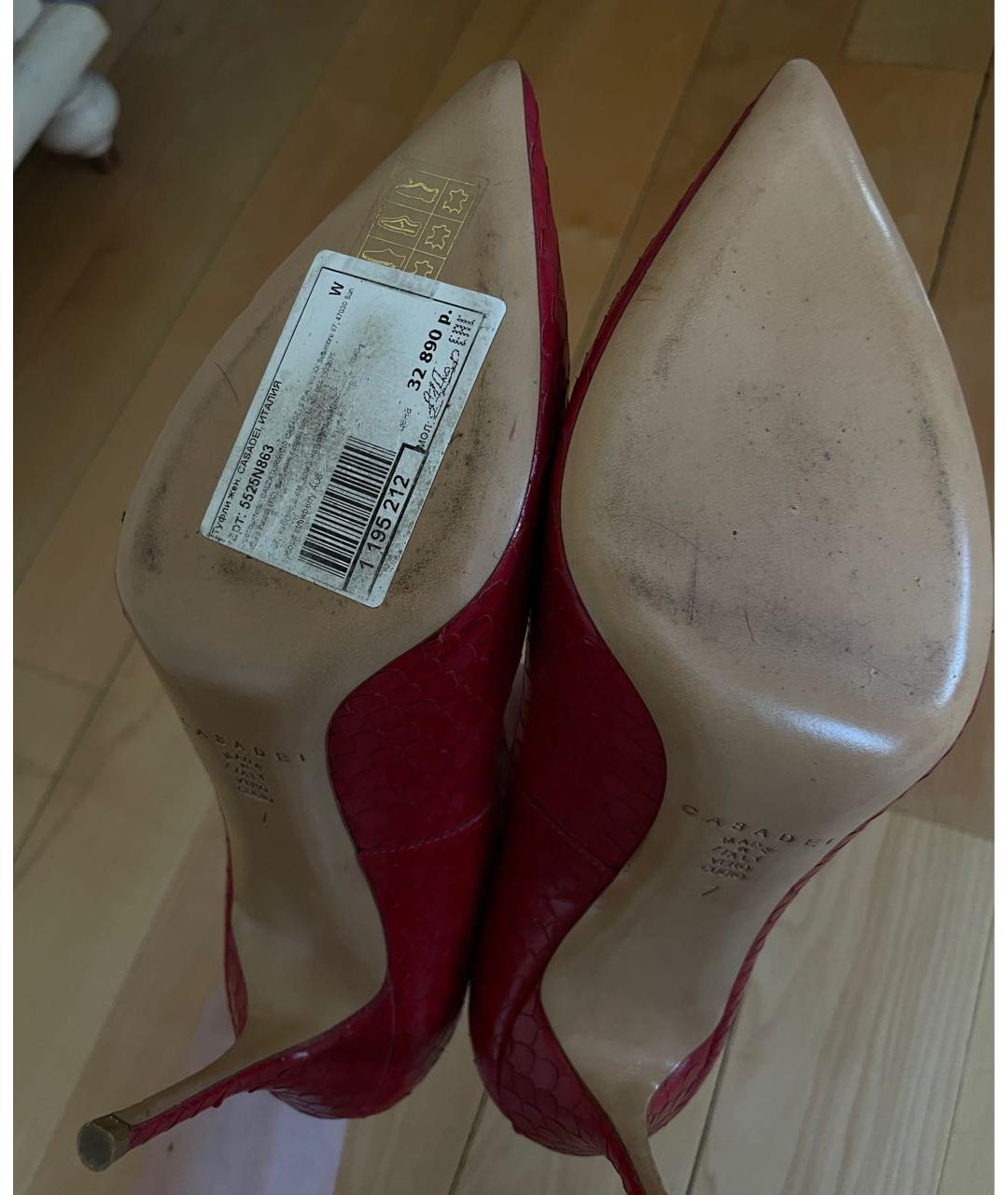 CASADEI Красные кожаные туфли, фото 5