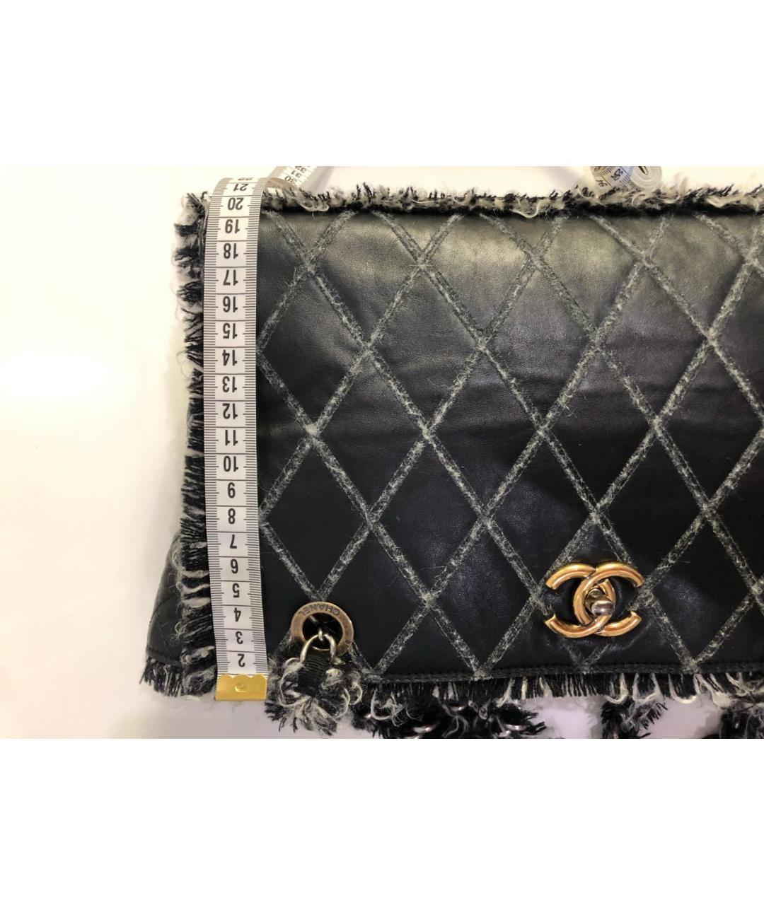 CHANEL Черная кожаная сумка тоут, фото 7