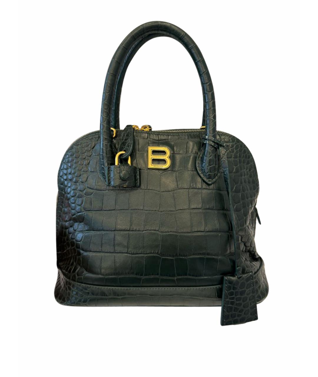 BALENCIAGA Зеленая кожаная сумка тоут, фото 1