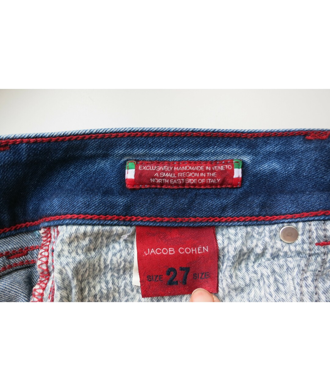JACOB COHEN Синие хлопко-эластановые джинсы слим, фото 5