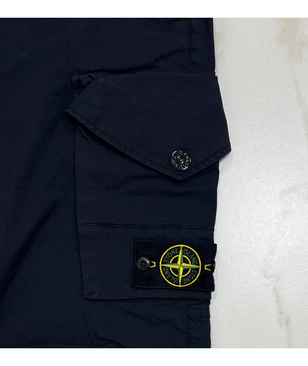 STONE ISLAND Темно-синие повседневные брюки, фото 2