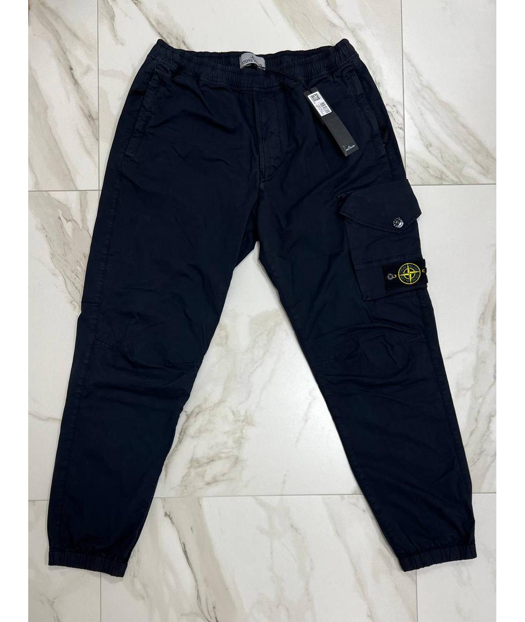 STONE ISLAND Темно-синие повседневные брюки, фото 6