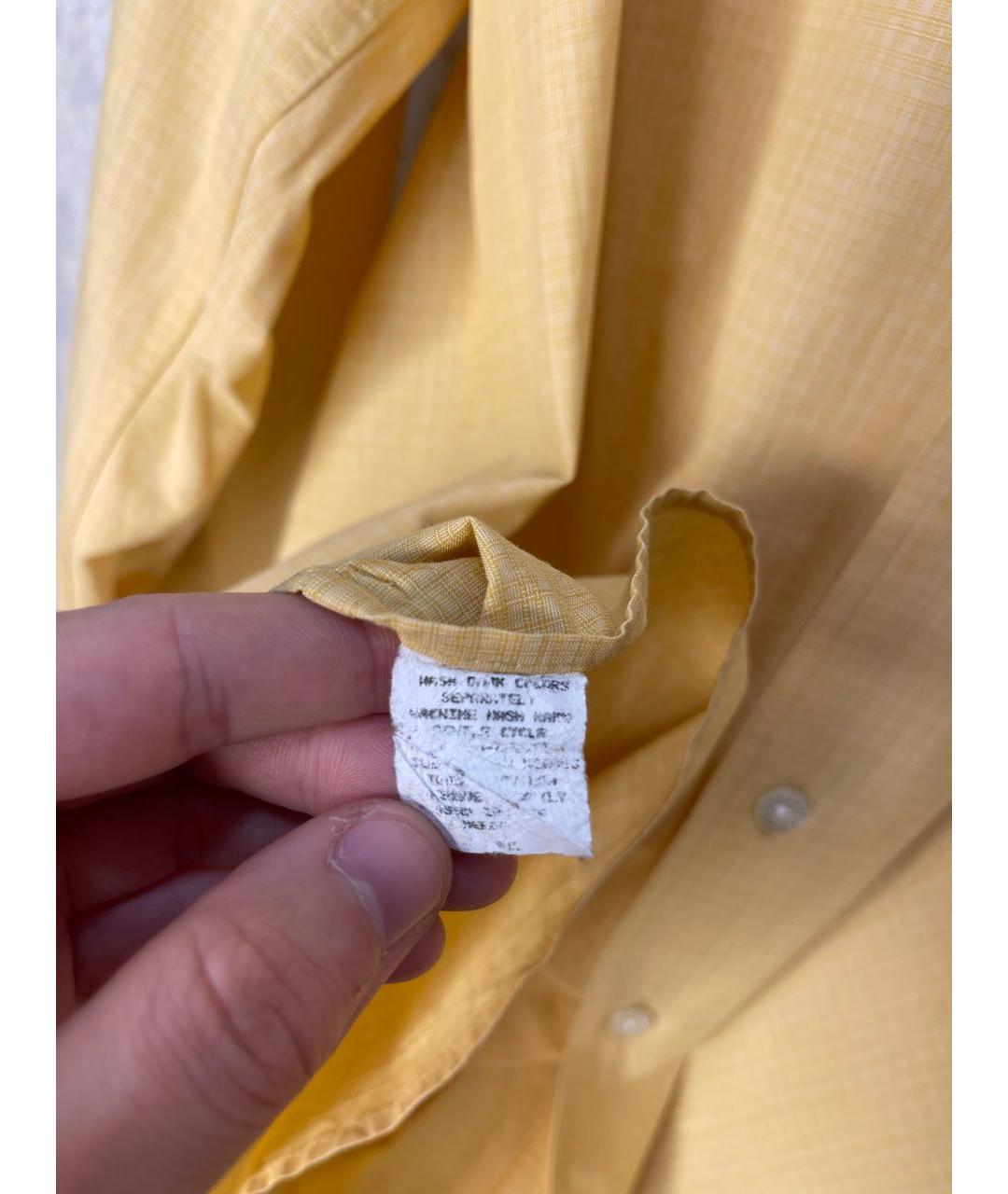 BURBERRY Желтая хлопковая кэжуал рубашка, фото 8