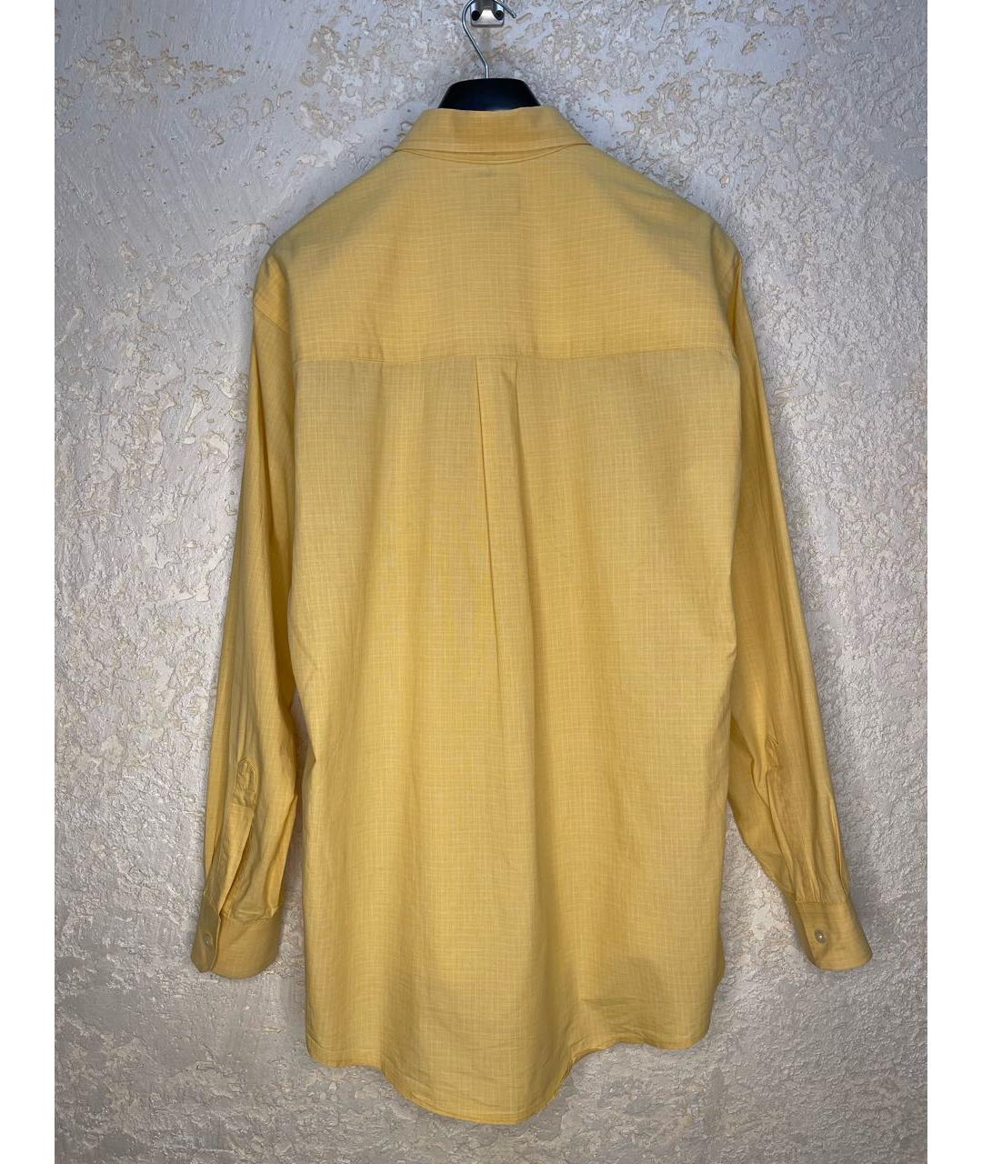 BURBERRY Желтая хлопковая кэжуал рубашка, фото 7