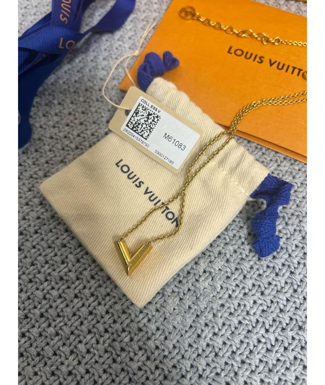 LOUIS VUITTON Золотая подвеска, фото 2