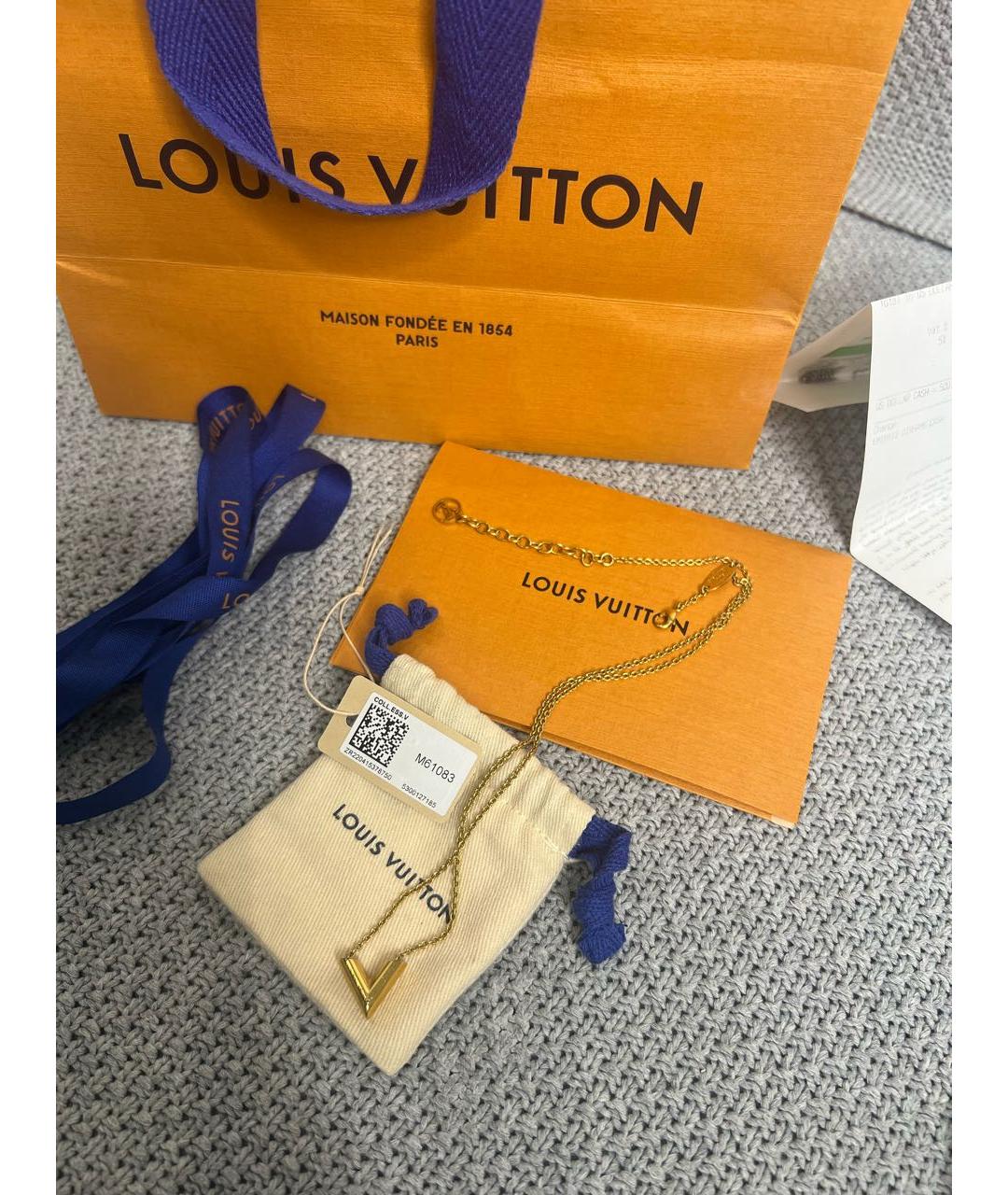 LOUIS VUITTON Золотая подвеска, фото 5