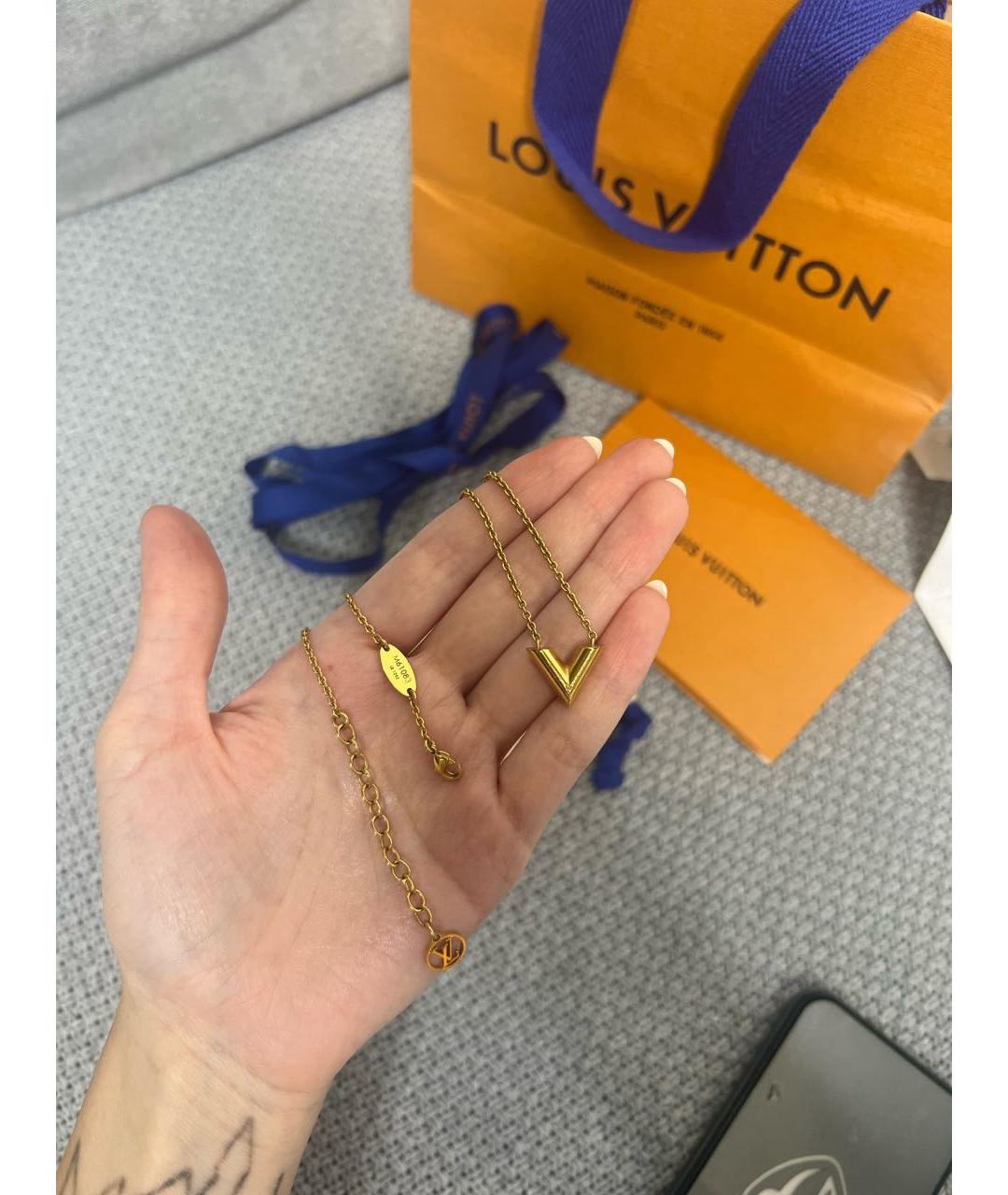 LOUIS VUITTON Золотая подвеска, фото 4