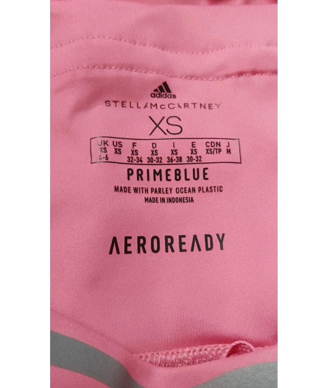 ADIDAS BY STELLA MCCARTNEY Коралловые полиэстеровые леггинсы и велосипедки, фото 8