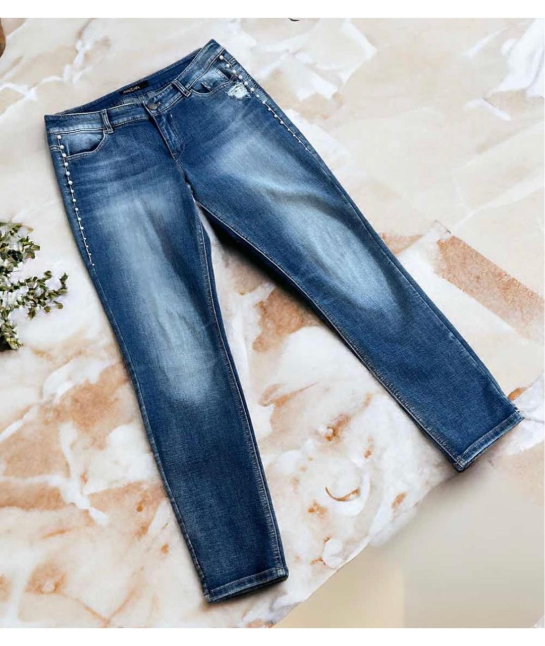MARC CAIN Голубые хлопковые джинсы слим, фото 3