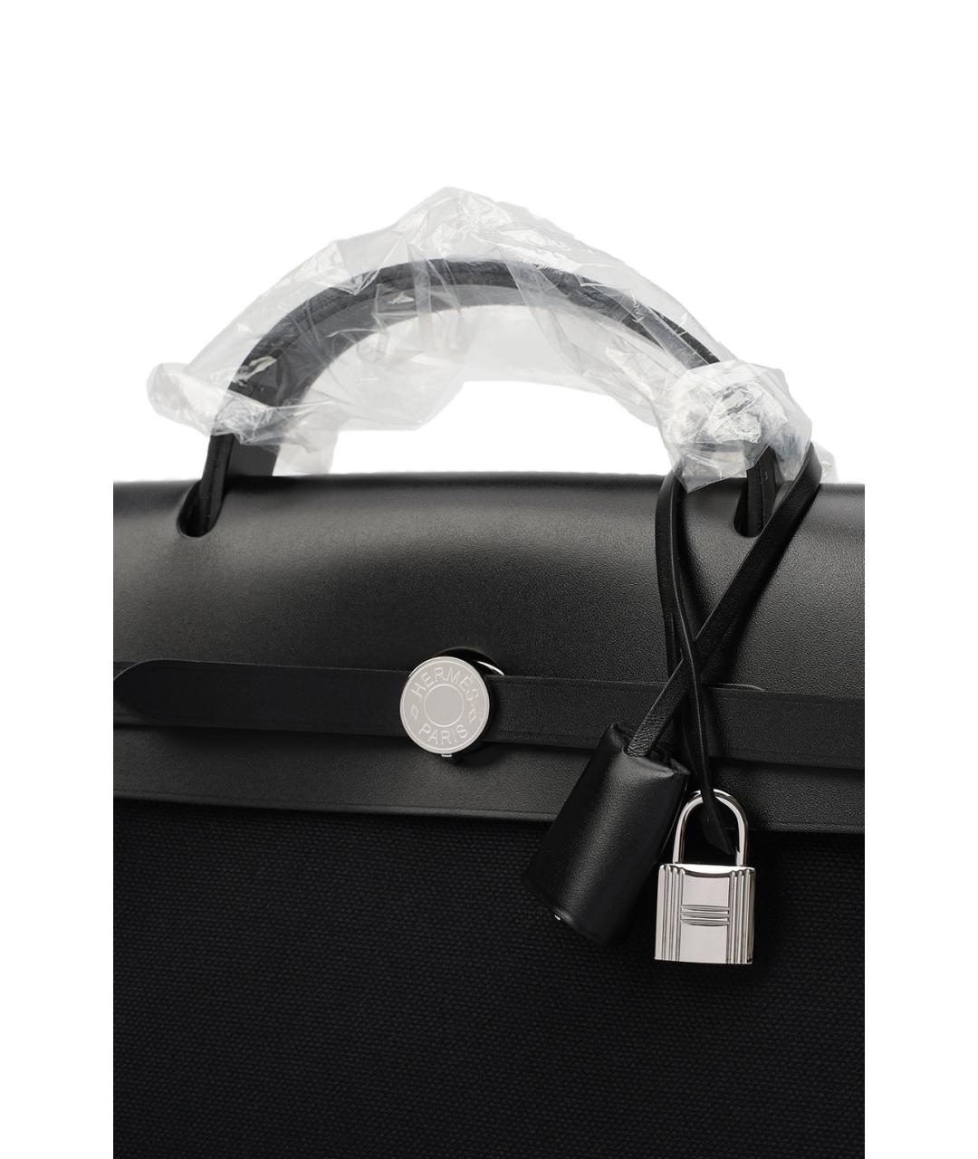 HERMES PRE-OWNED Черная тканевая сумка через плечо, фото 3