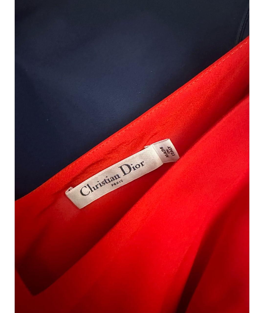 CHRISTIAN DIOR PRE-OWNED Красное шелковое коктейльное платье, фото 3