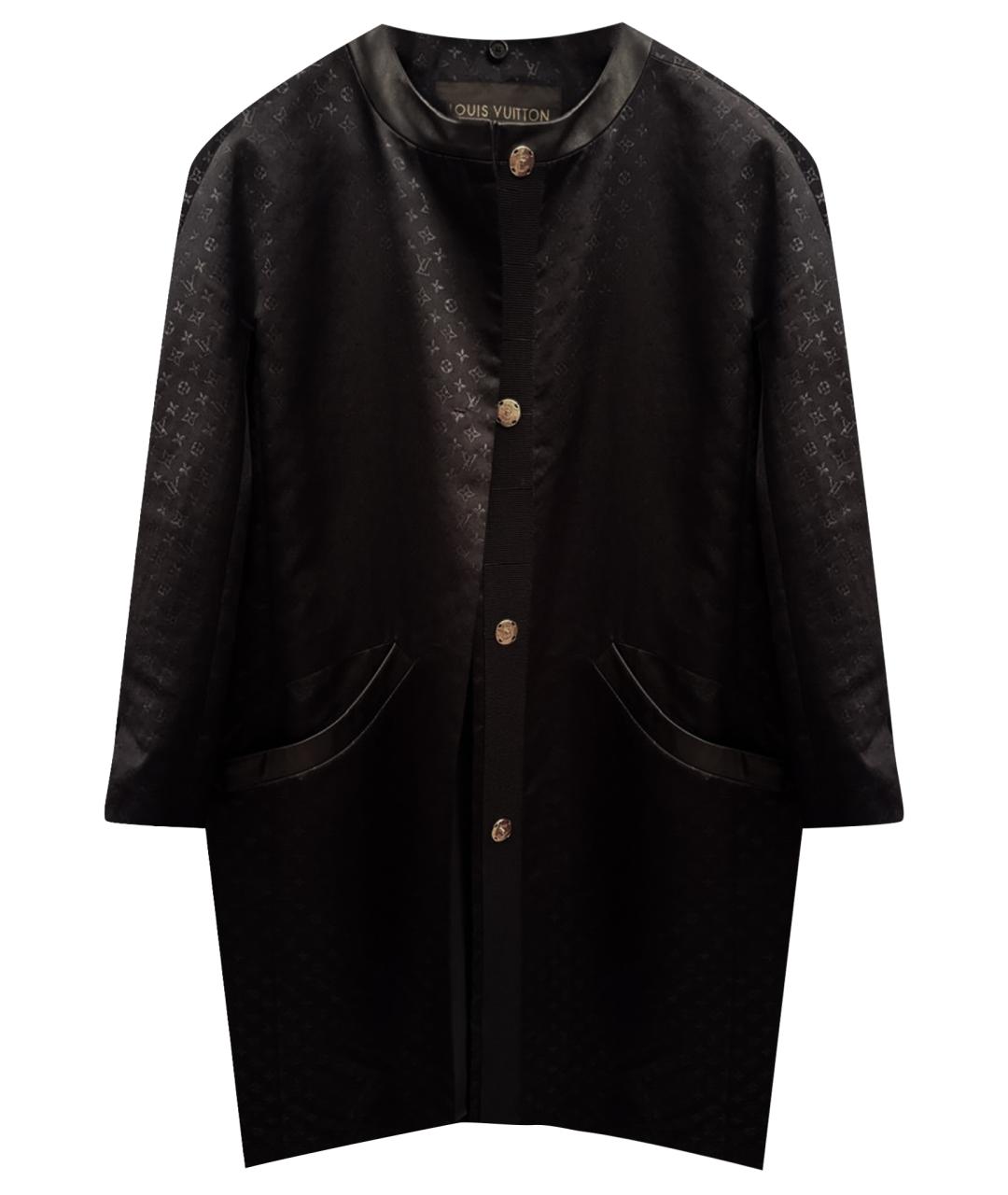 LOUIS VUITTON PRE-OWNED Черное шелковое пальто, фото 1