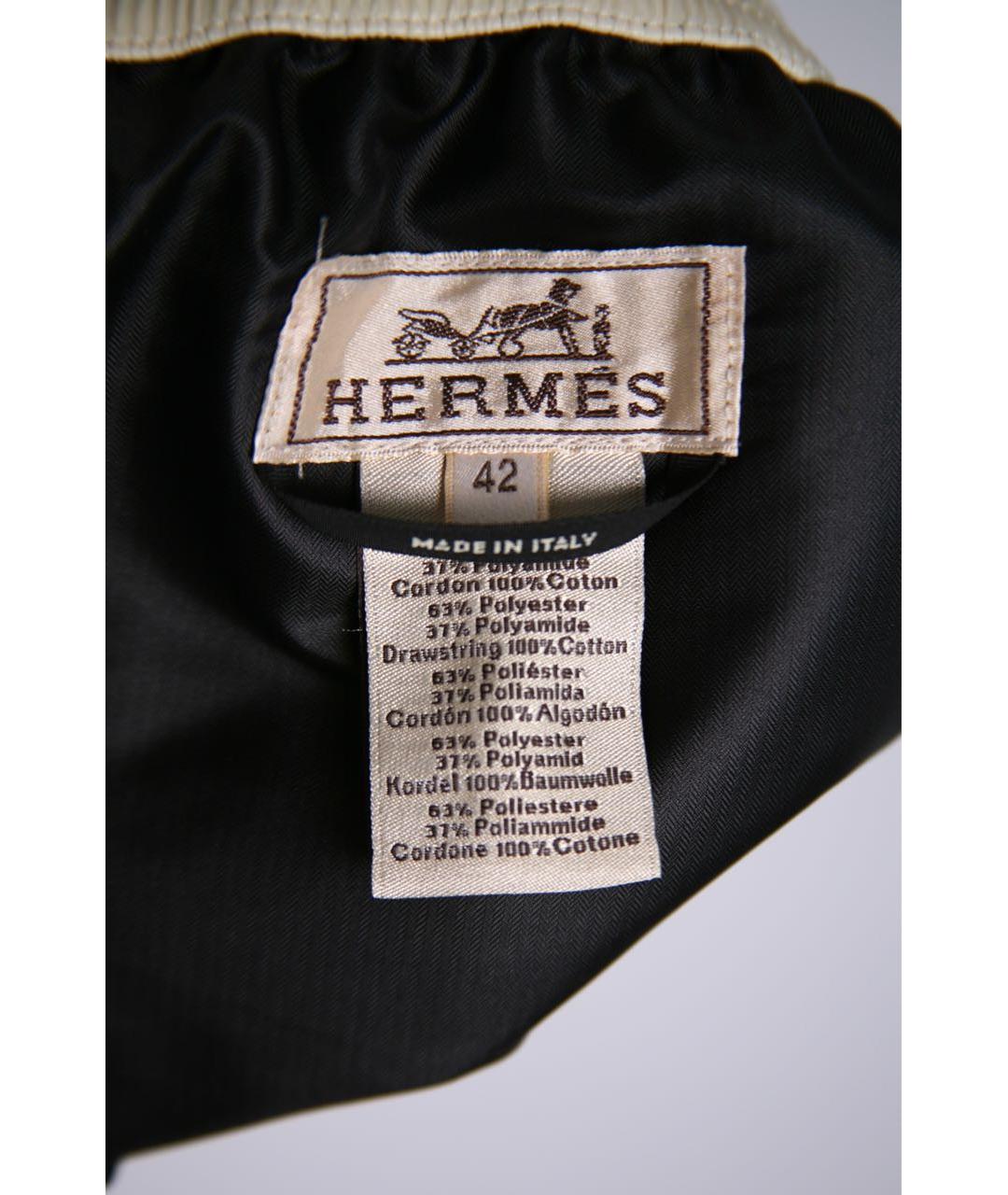 HERMES PRE-OWNED Черные полиэстеровые повседневные брюки, фото 3