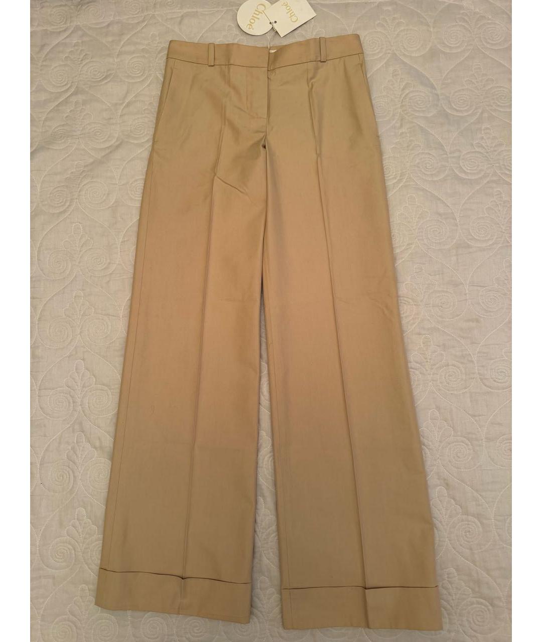 CHLOE Бежевые брюки широкие, фото 8