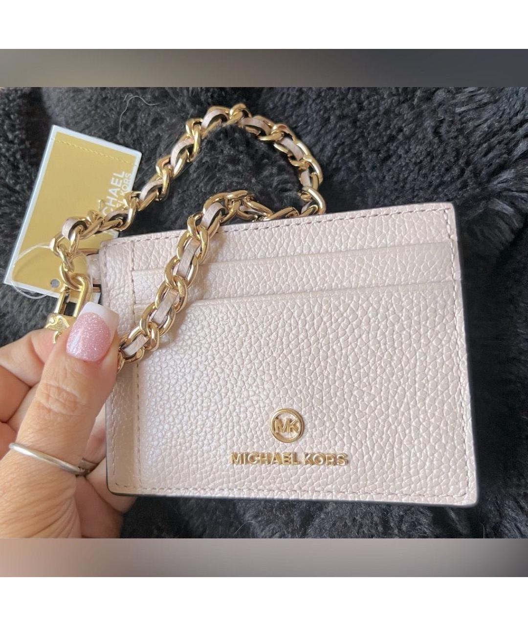 MICHAEL KORS Белый кожаный кардхолдер, фото 2