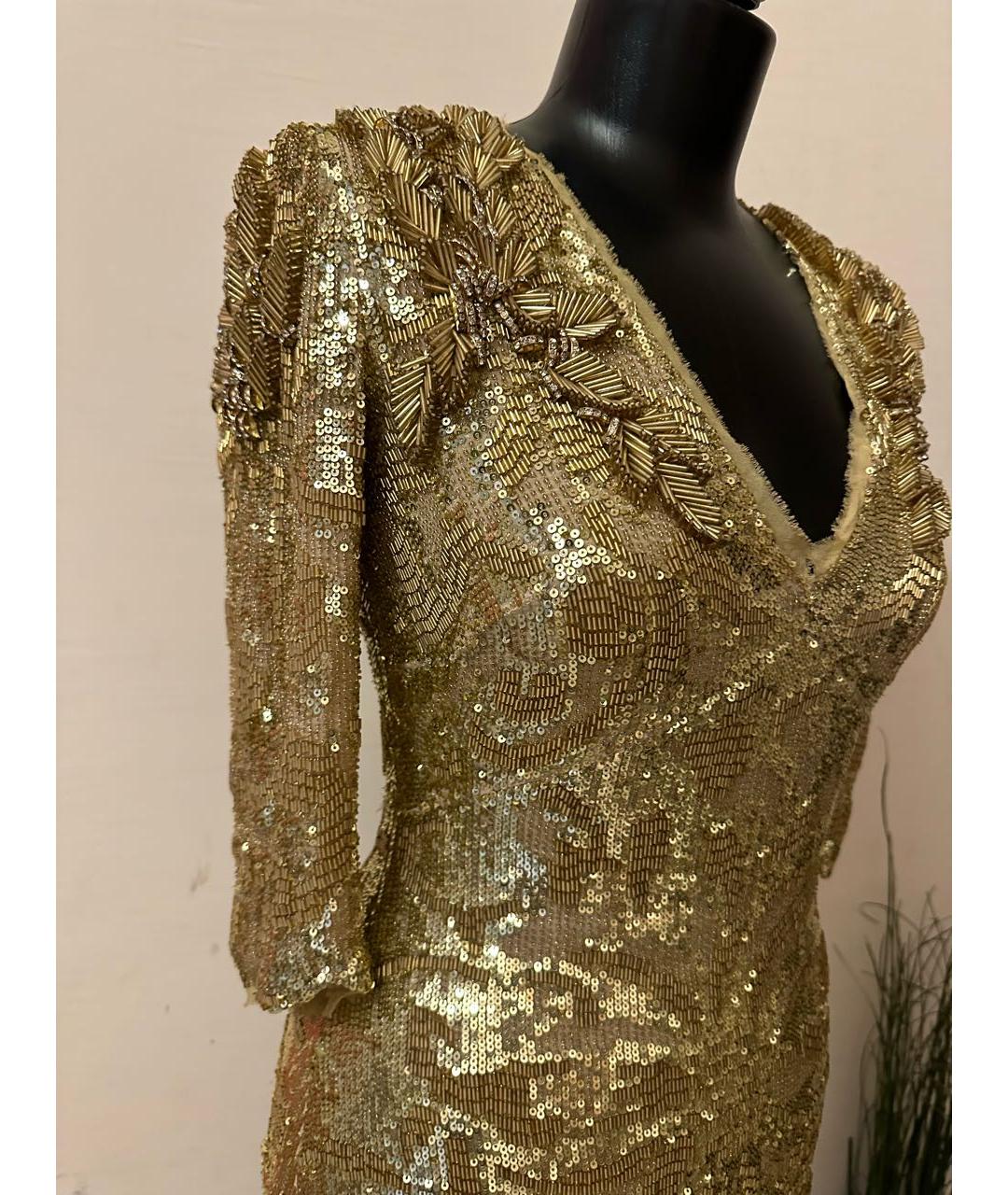 EMILIO PUCCI Золотое шелковое коктейльное платье, фото 6