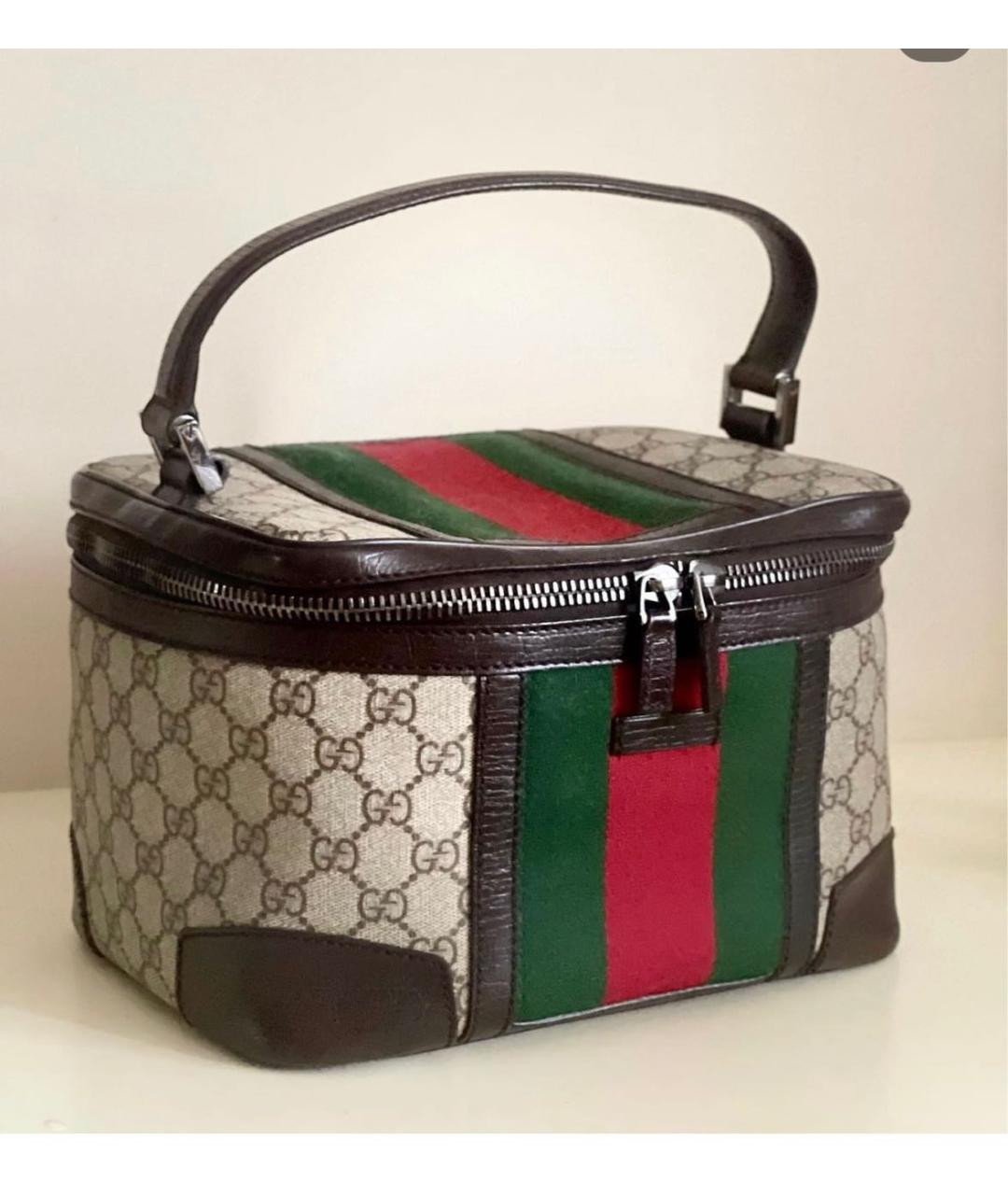 GUCCI Коричневая косметичка, фото 6