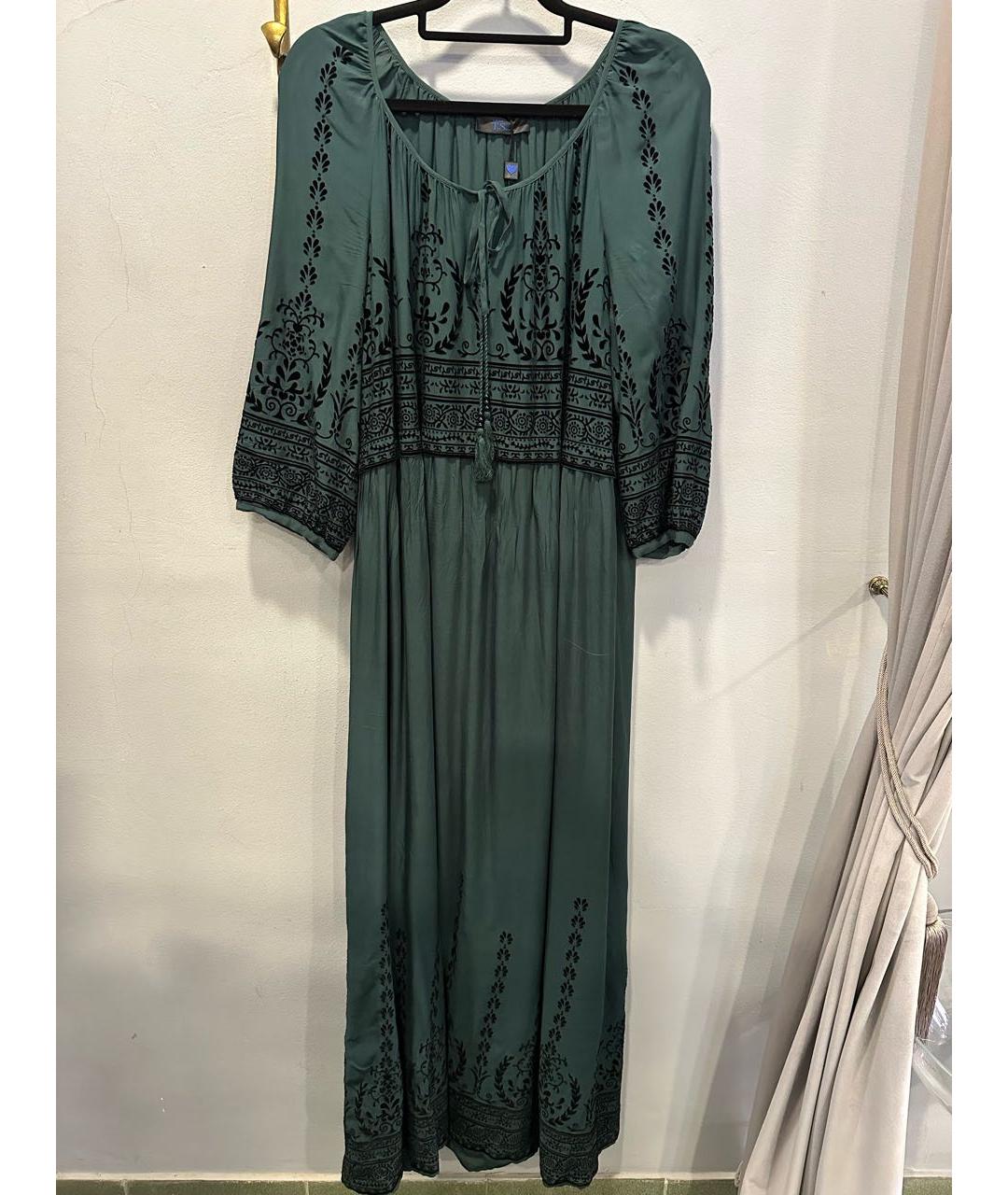 TWIN-SET Зеленые вискозное повседневное платье, фото 6