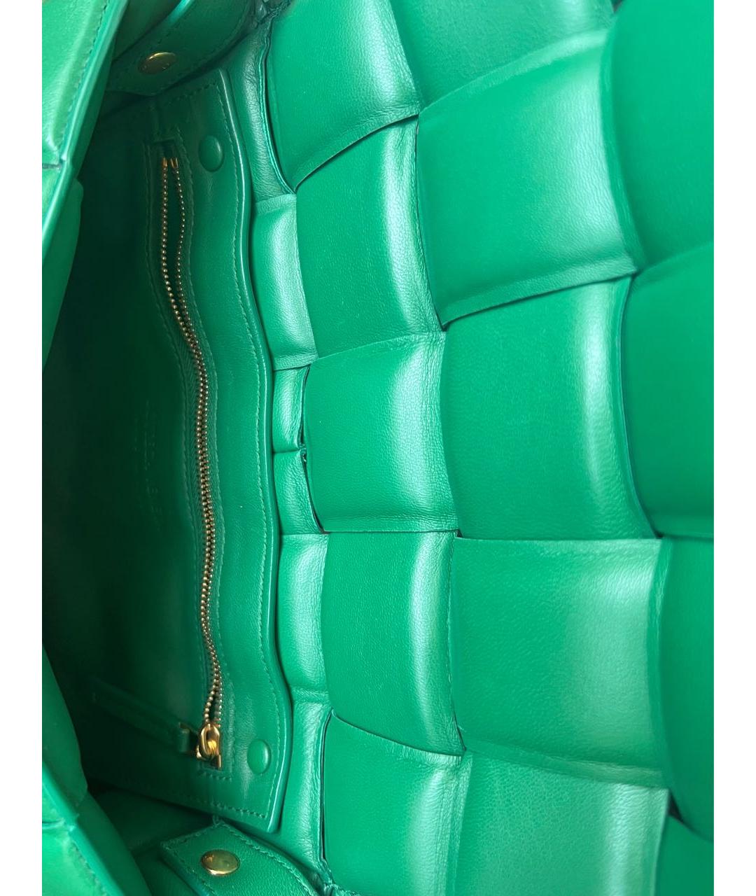 BOTTEGA VENETA Зеленая кожаная сумка через плечо, фото 5