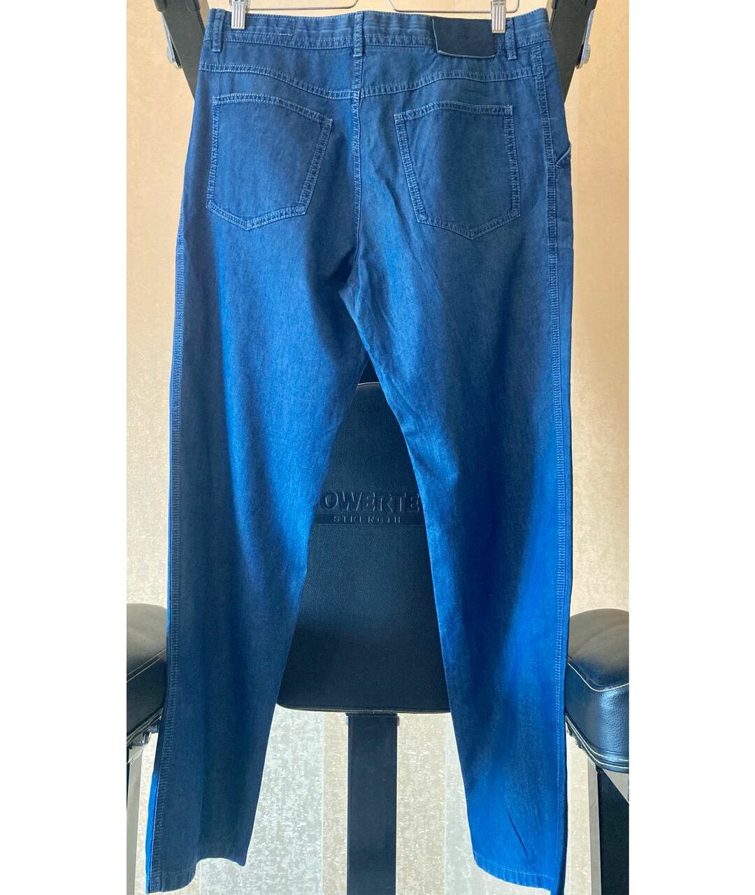 BRIONI Синие хлопковые прямые джинсы, фото 2