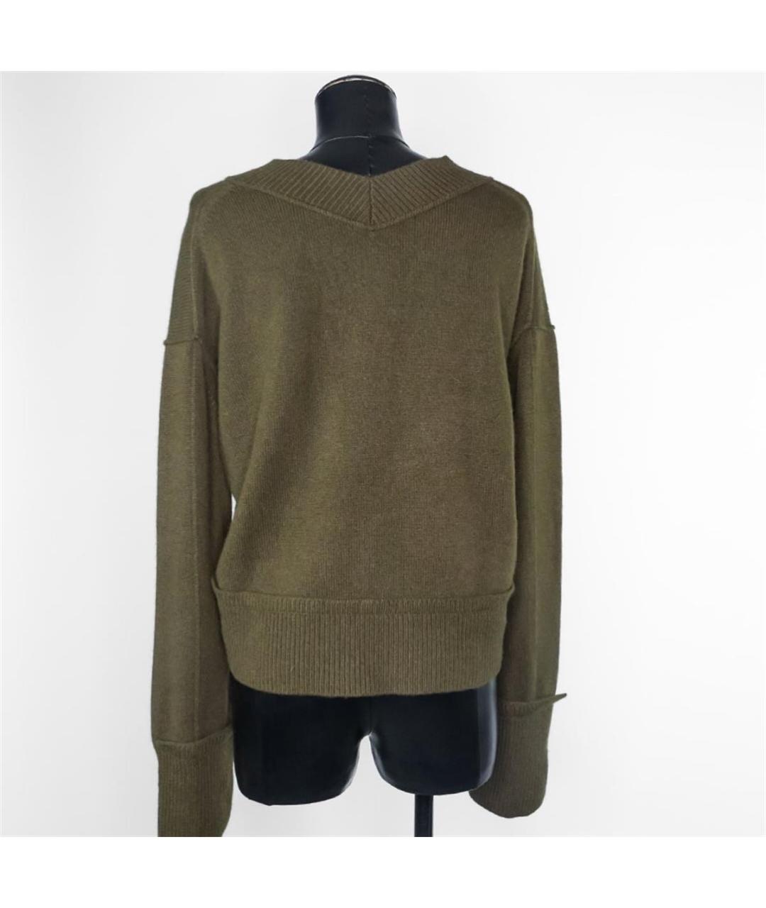 HELMUT LANG Зеленый кашемировый джемпер / свитер, фото 3