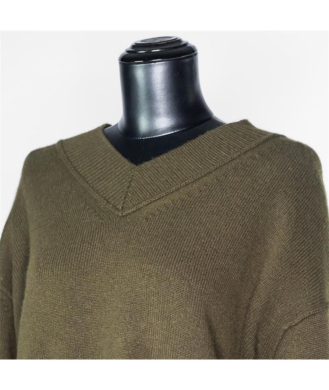 HELMUT LANG Зеленый кашемировый джемпер / свитер, фото 2