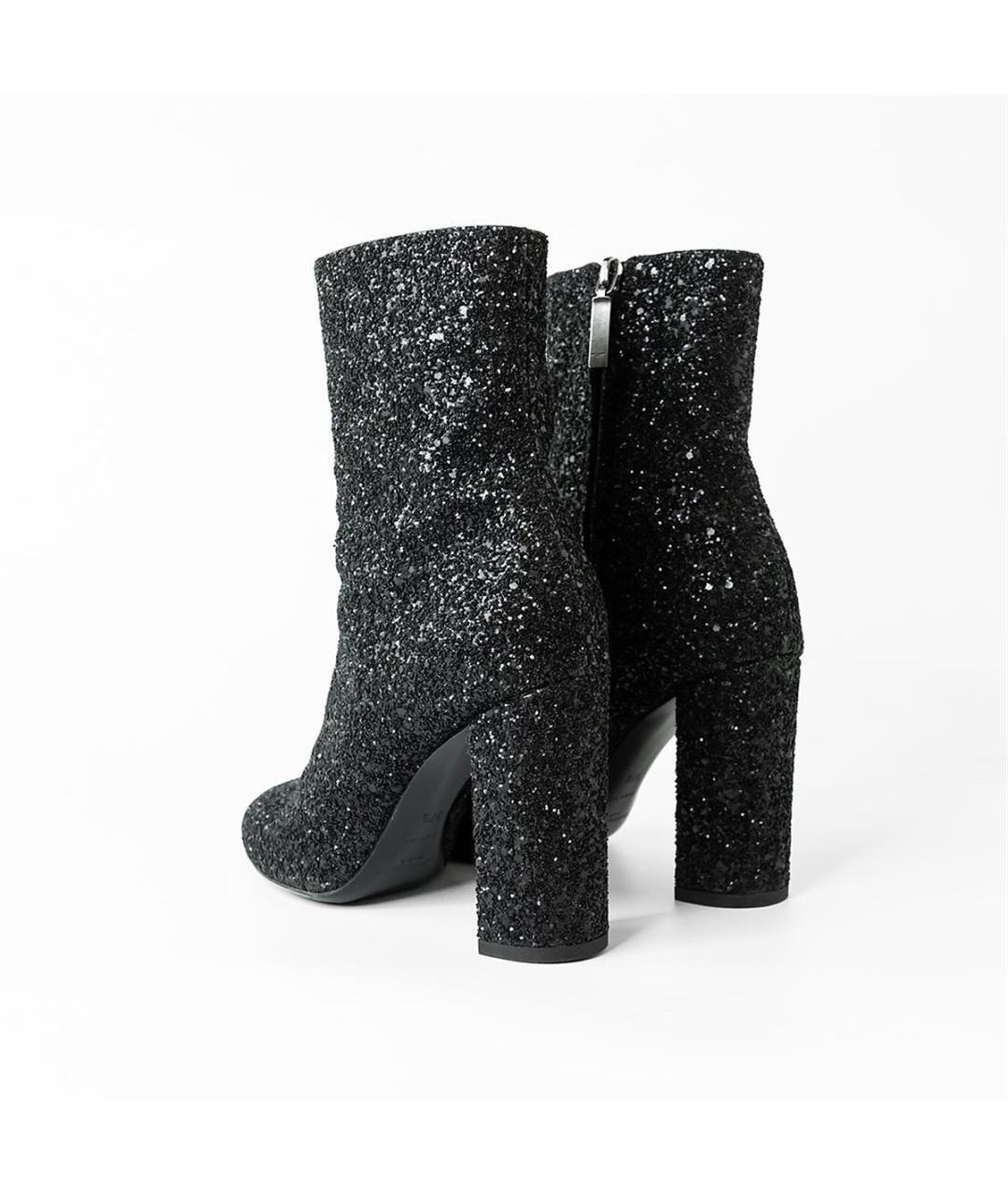 SAINT LAURENT Черные кожаные ботильоны, фото 4