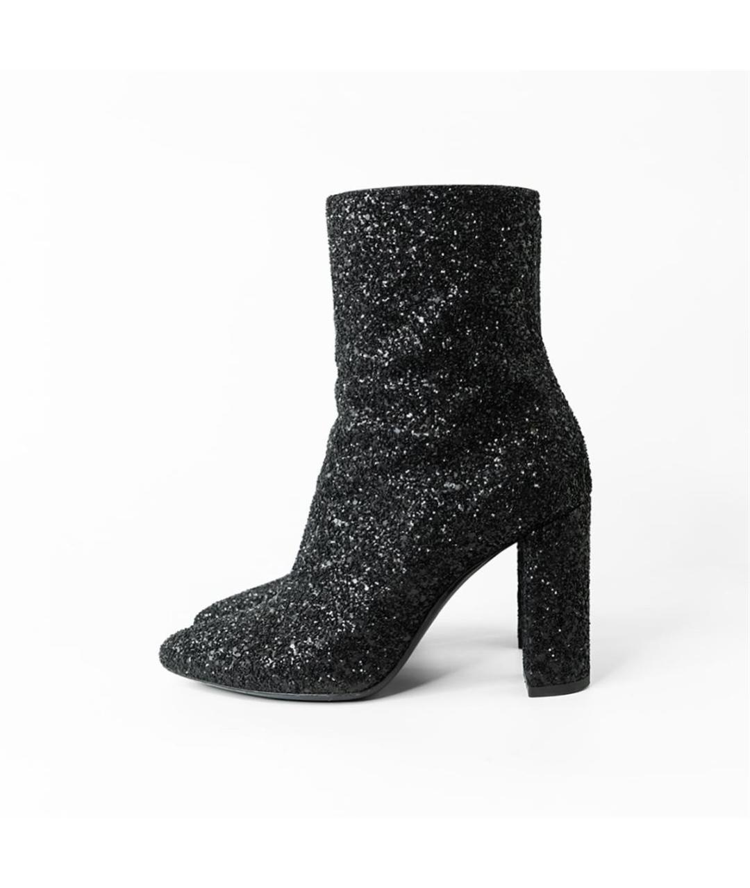 SAINT LAURENT Черные кожаные ботильоны, фото 5
