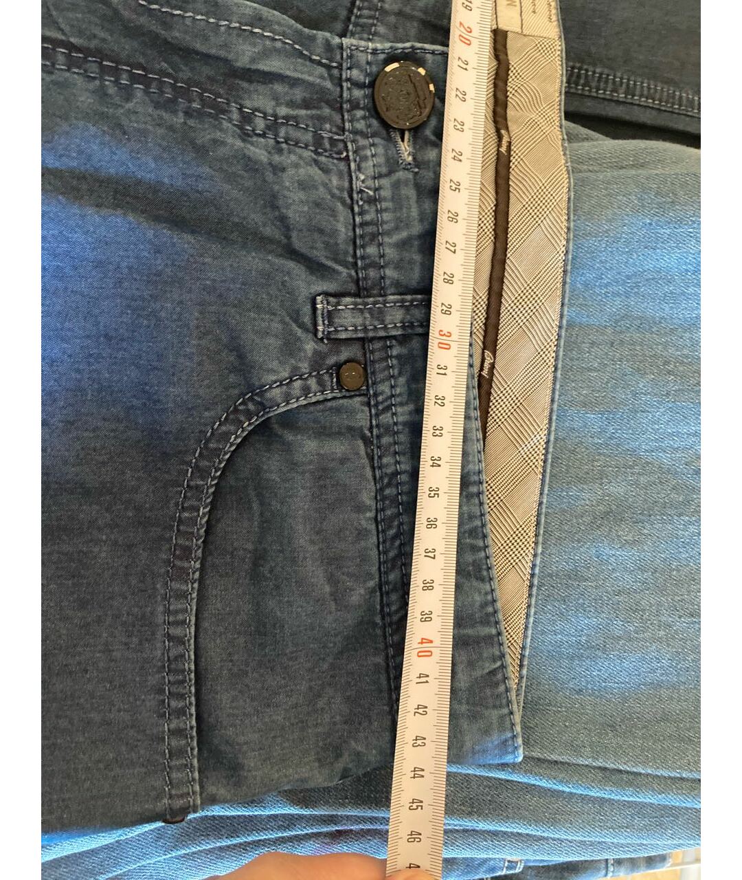 BRIONI Синие хлопковые прямые джинсы, фото 3