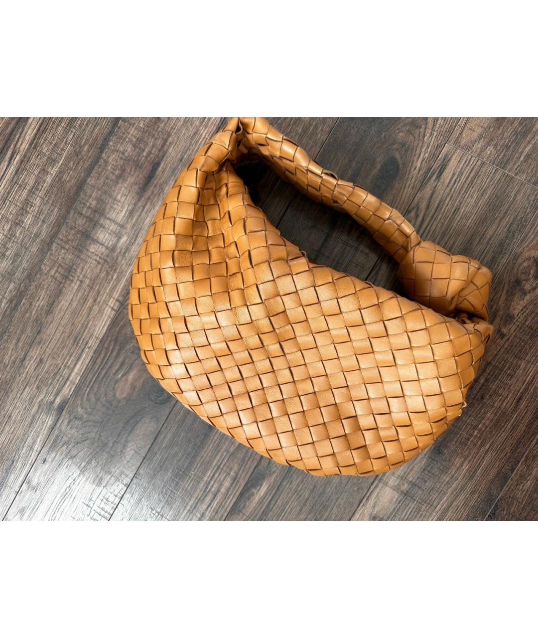 BOTTEGA VENETA Оранжевая кожаная сумка с короткими ручками, фото 6