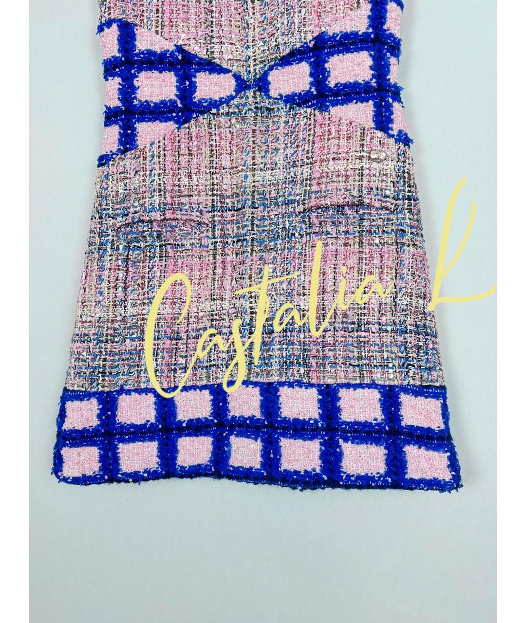 CHANEL Мульти твидовое коктейльное платье, фото 8