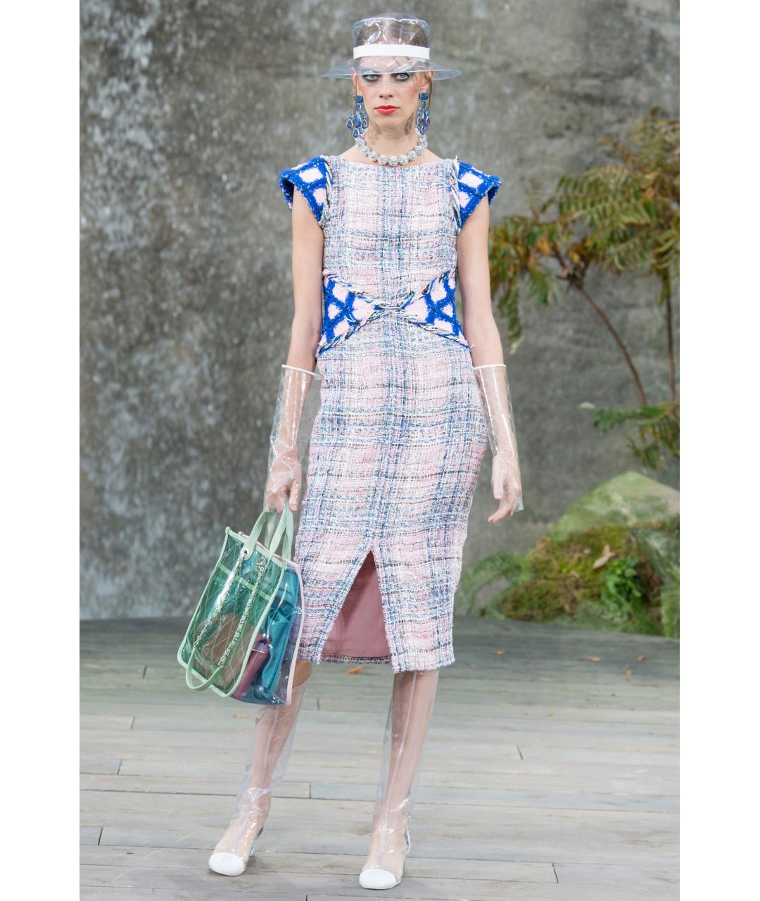 CHANEL Мульти твидовое коктейльное платье, фото 3