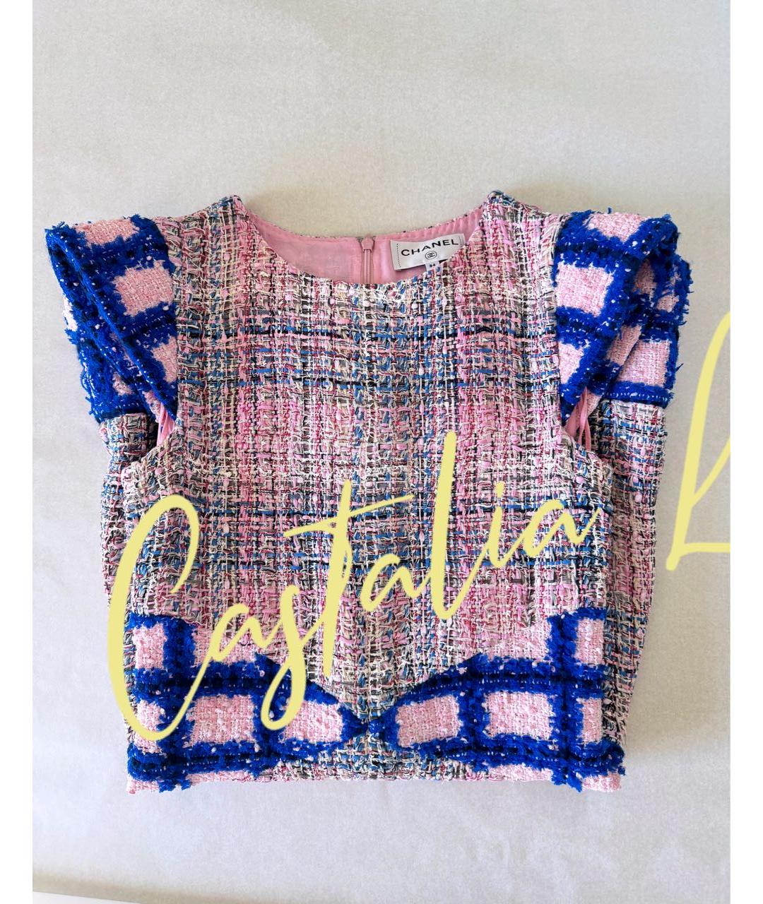 CHANEL Мульти твидовое коктейльное платье, фото 6