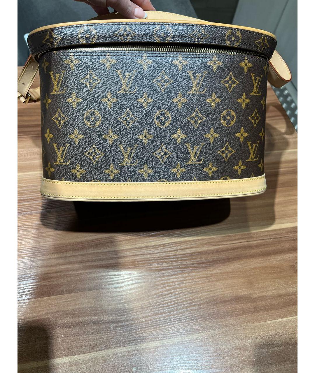 LOUIS VUITTON Коричневая косметичка из искусственной кожи, фото 2