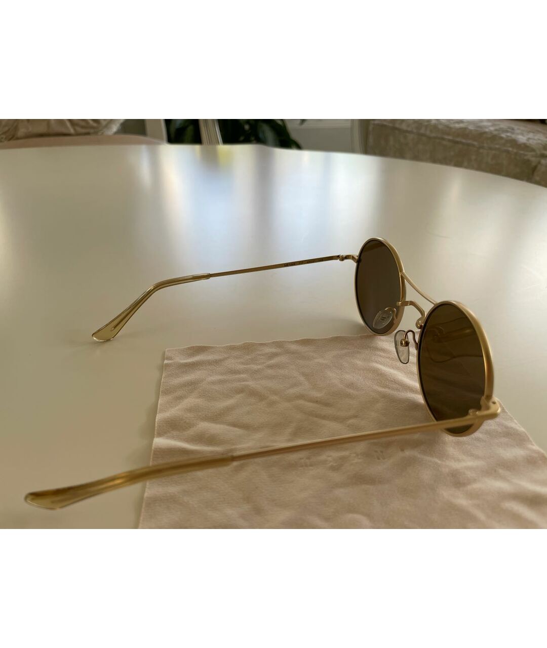 MARNI Золотые солнцезащитные очки, фото 3