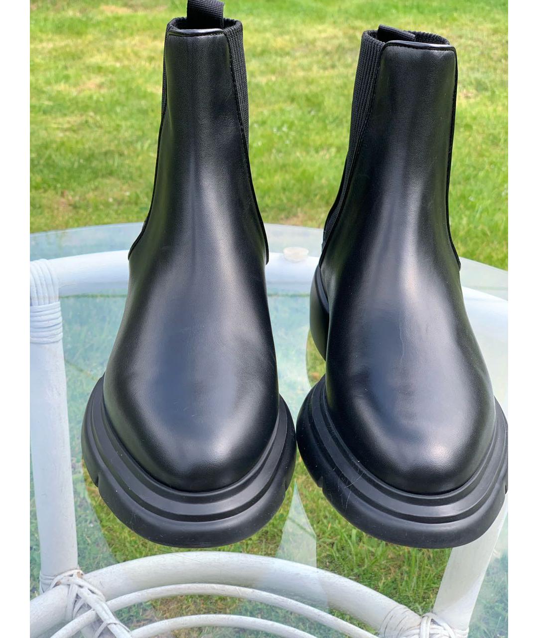EMPORIO ARMANI Черные кожаные ботинки, фото 2