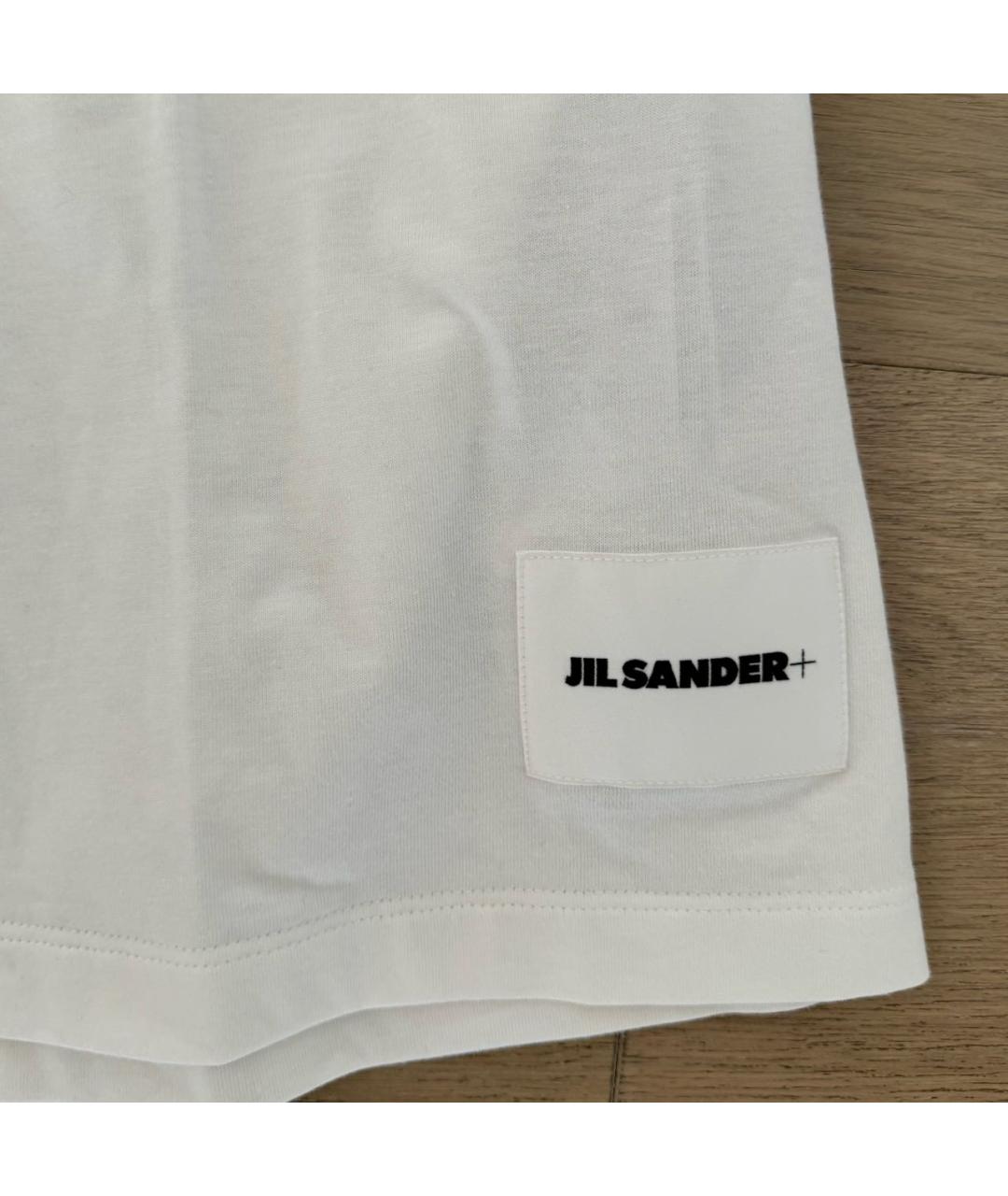 JIL SANDER Белая хлопковая футболка, фото 4