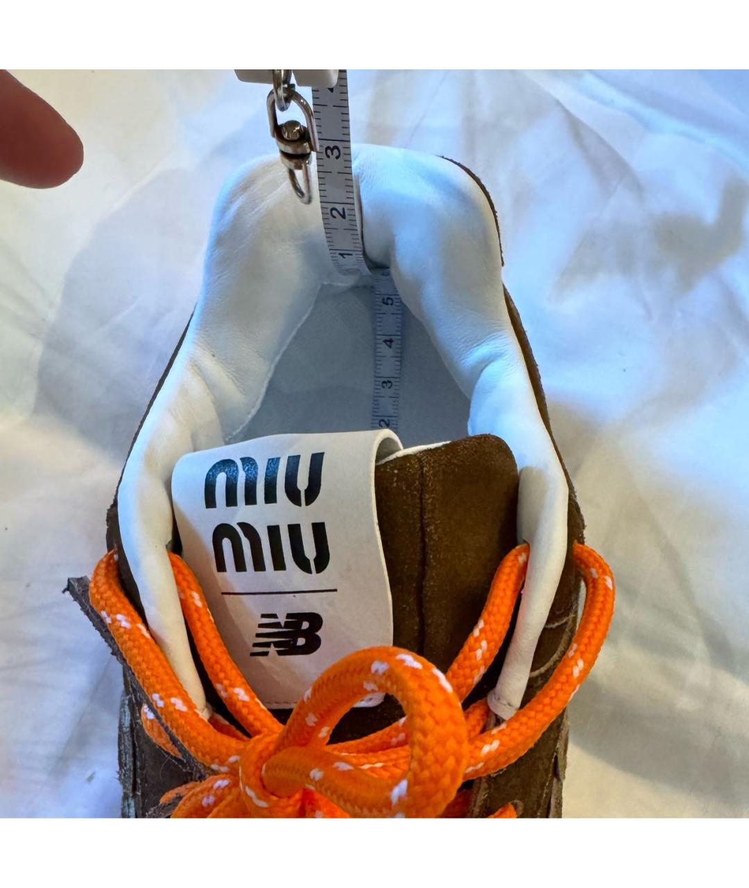 NEW BALANCE Коричневые замшевые кроссовки, фото 5