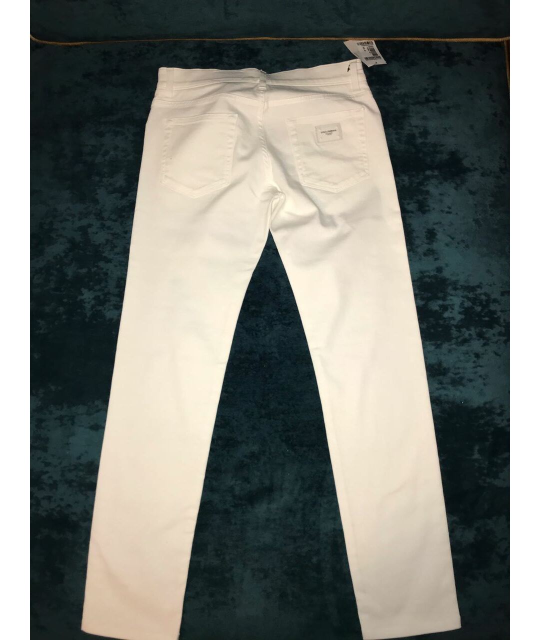 DOLCE&GABBANA Белые хлопко-эластановые джинсы скинни, фото 2