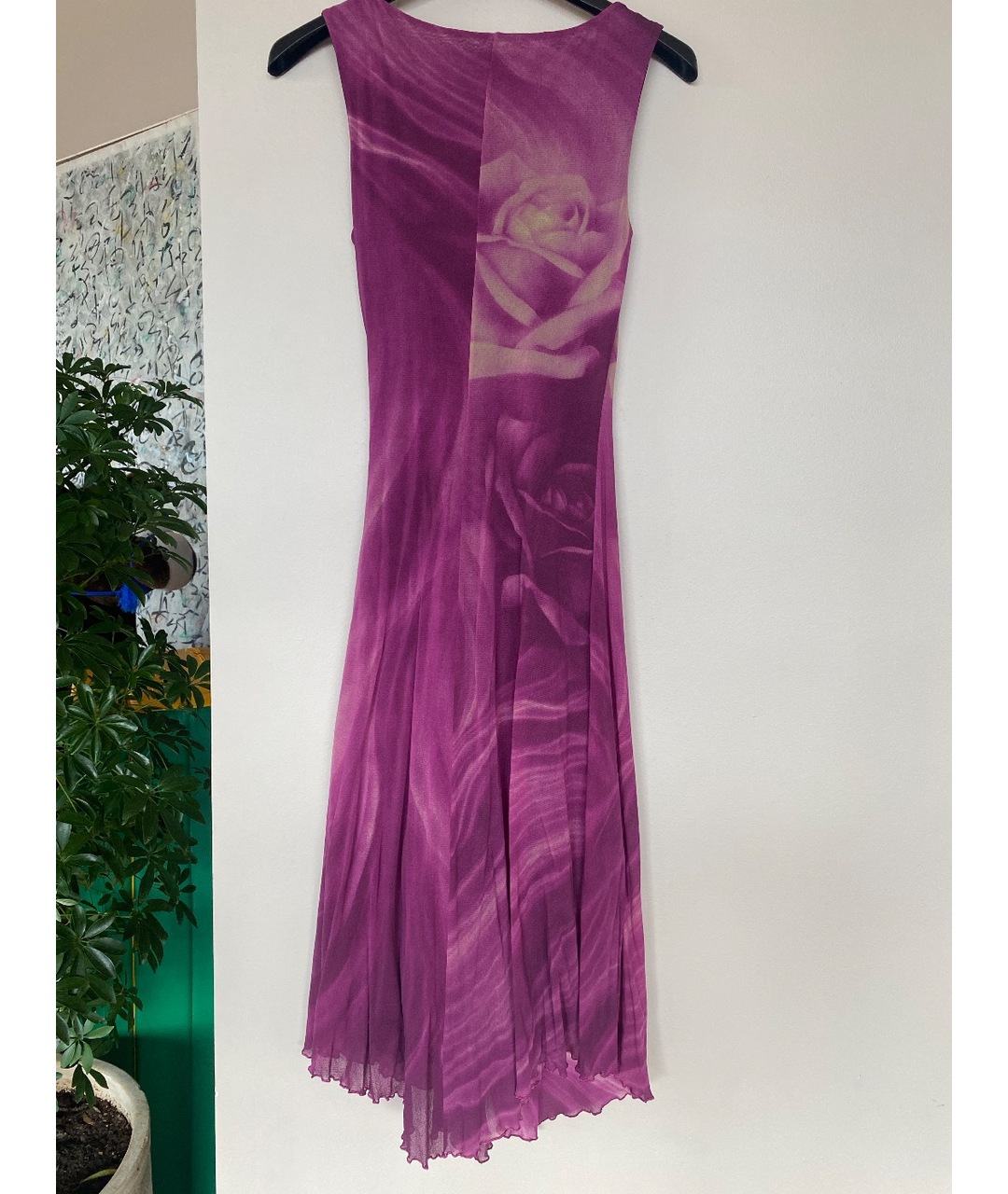 ROBERTO CAVALLI Фуксия полиамидовое коктейльное платье, фото 2
