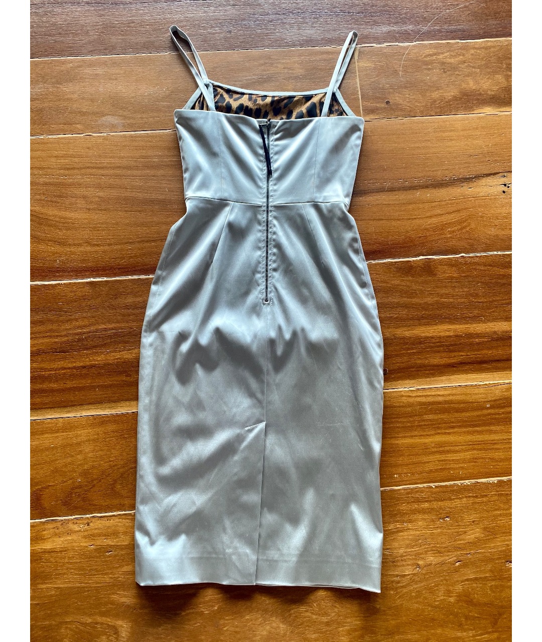 DOLCE&GABBANA Серебряное ацетатное коктейльное платье, фото 2