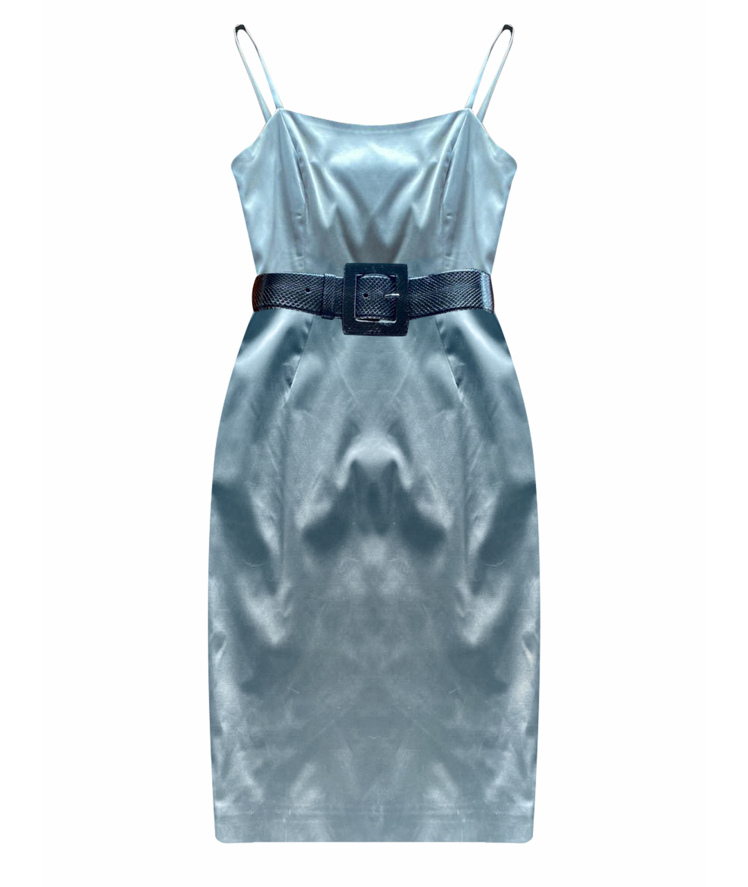 DOLCE&GABBANA Серебряное ацетатное коктейльное платье, фото 1