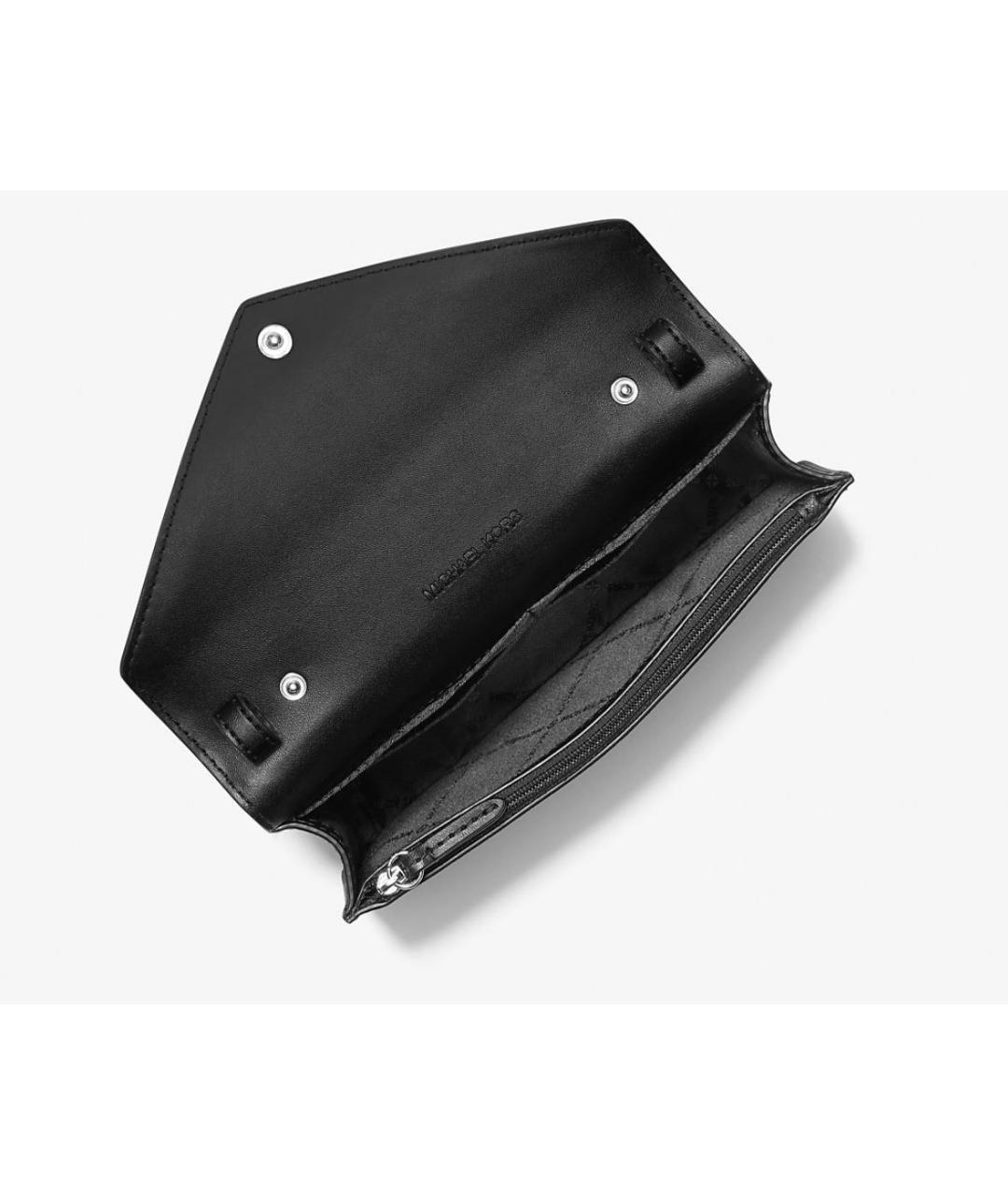 MICHAEL KORS Черная кожаная сумка через плечо, фото 3