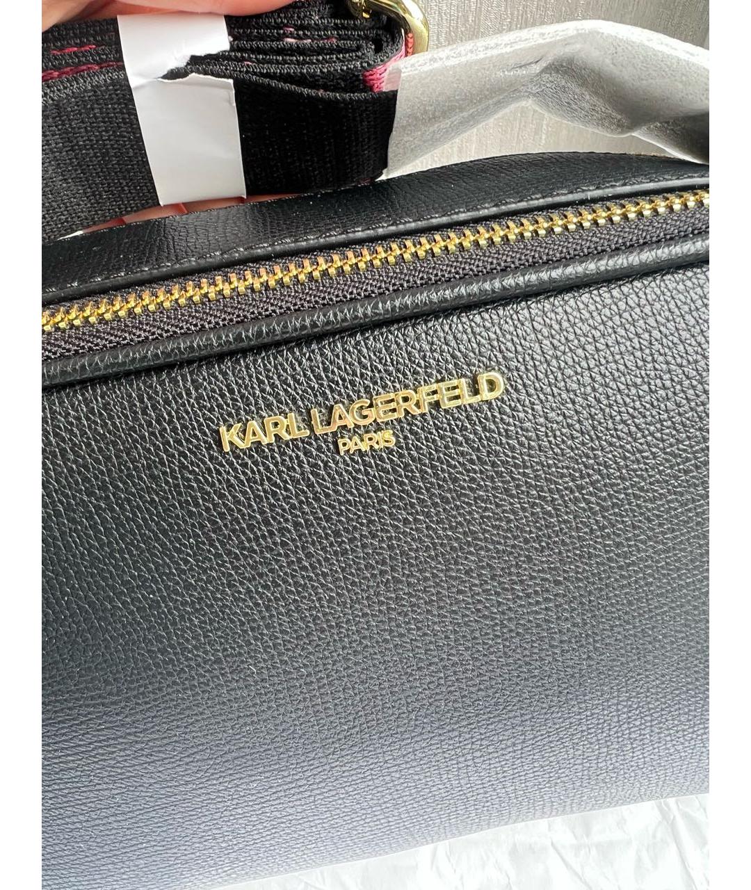 KARL LAGERFELD Черная сумка через плечо из искусственной кожи, фото 6